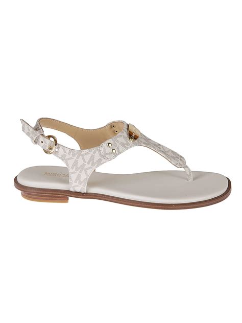 michael kors plate thong sandals white|michael kors sandals women sale.